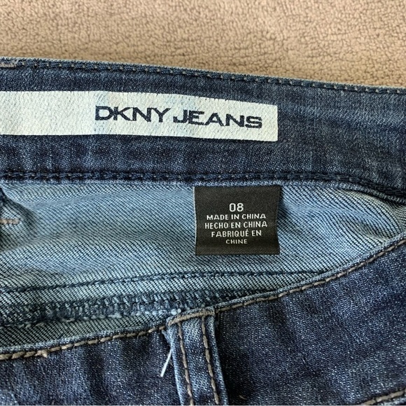 dkny Jeans Mercer Minimalist Dark Wash Stretchy Denim Slim Boot Jeans 8 - Picture 7 of 12